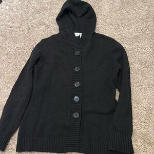 💜 3 for $10 Fashion Bug Black Hooded Cardigan Sweater